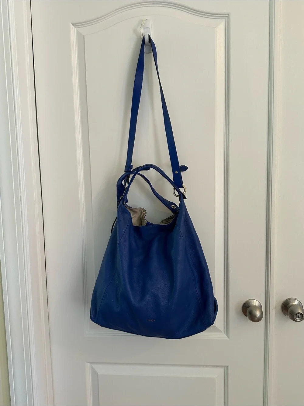 Furla Blue‎ Leather Handbag w/Shoulder Strap
